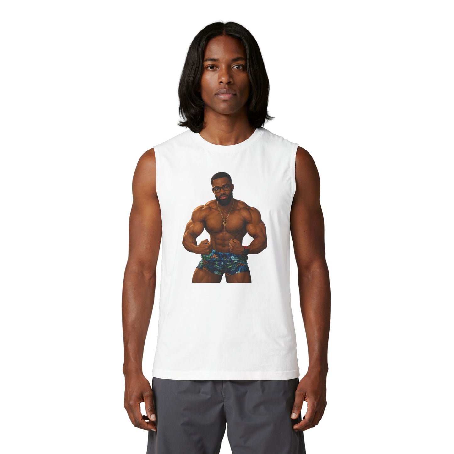 Merch Wars Season 3 Product 008 Graphic Muscle Tank — by El Negro Chocolate