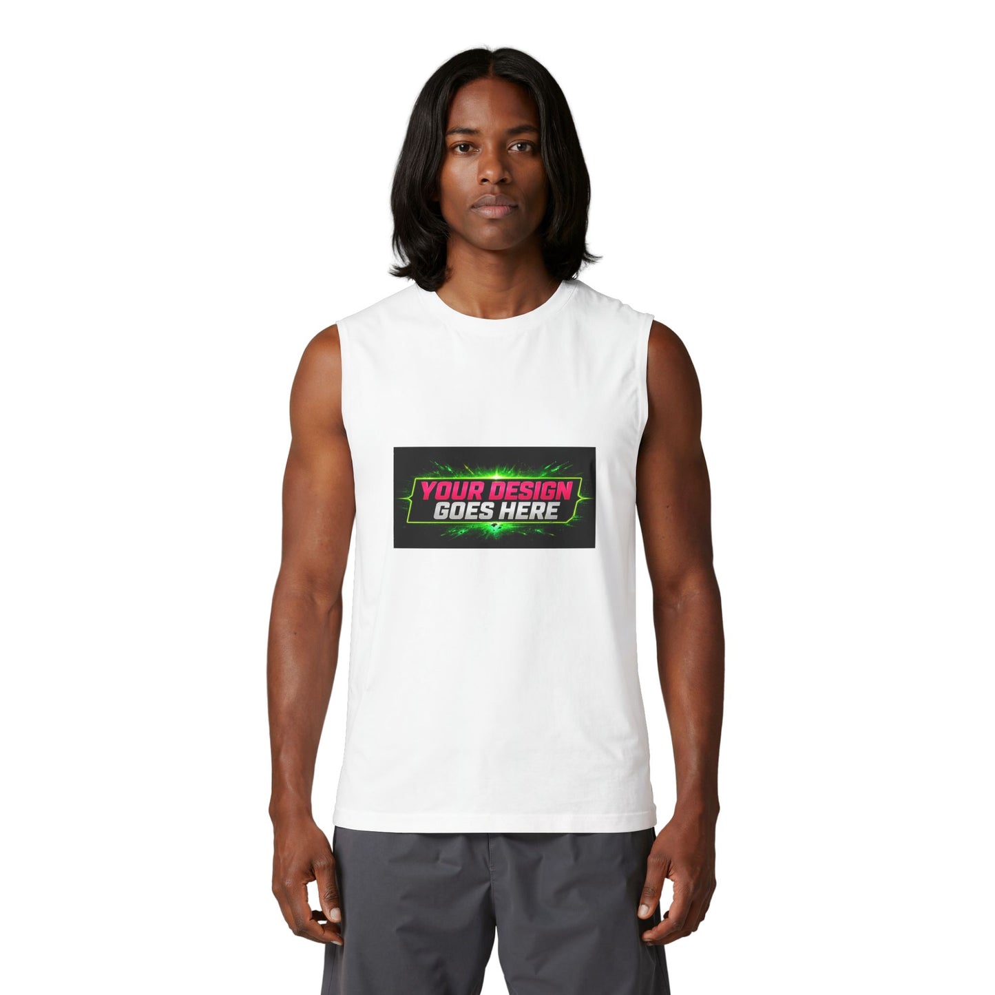 Template Merch Wars Product 008 Graphic Muscle Tank —