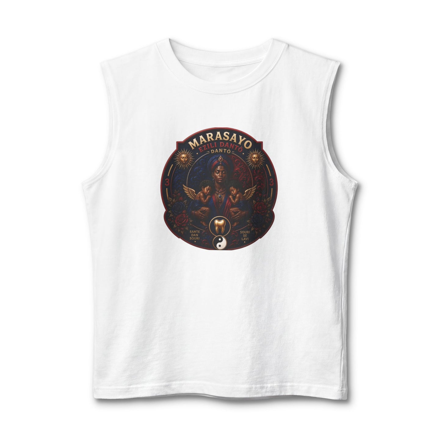 Merch Wars Season 3 Product 008 Graphic Muscle Tank — by Marasa Yo V1