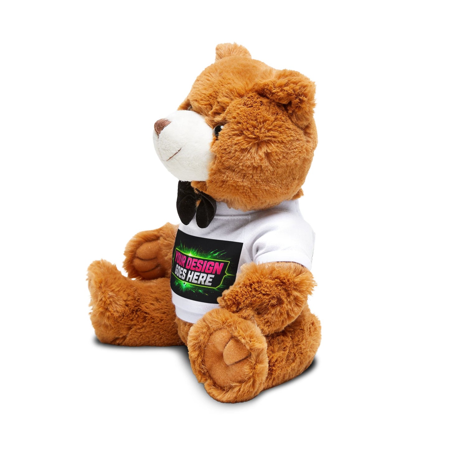 Template Merch Wars Product #030 Customizable Teddy Bear Plush with Personalized T-Shirt