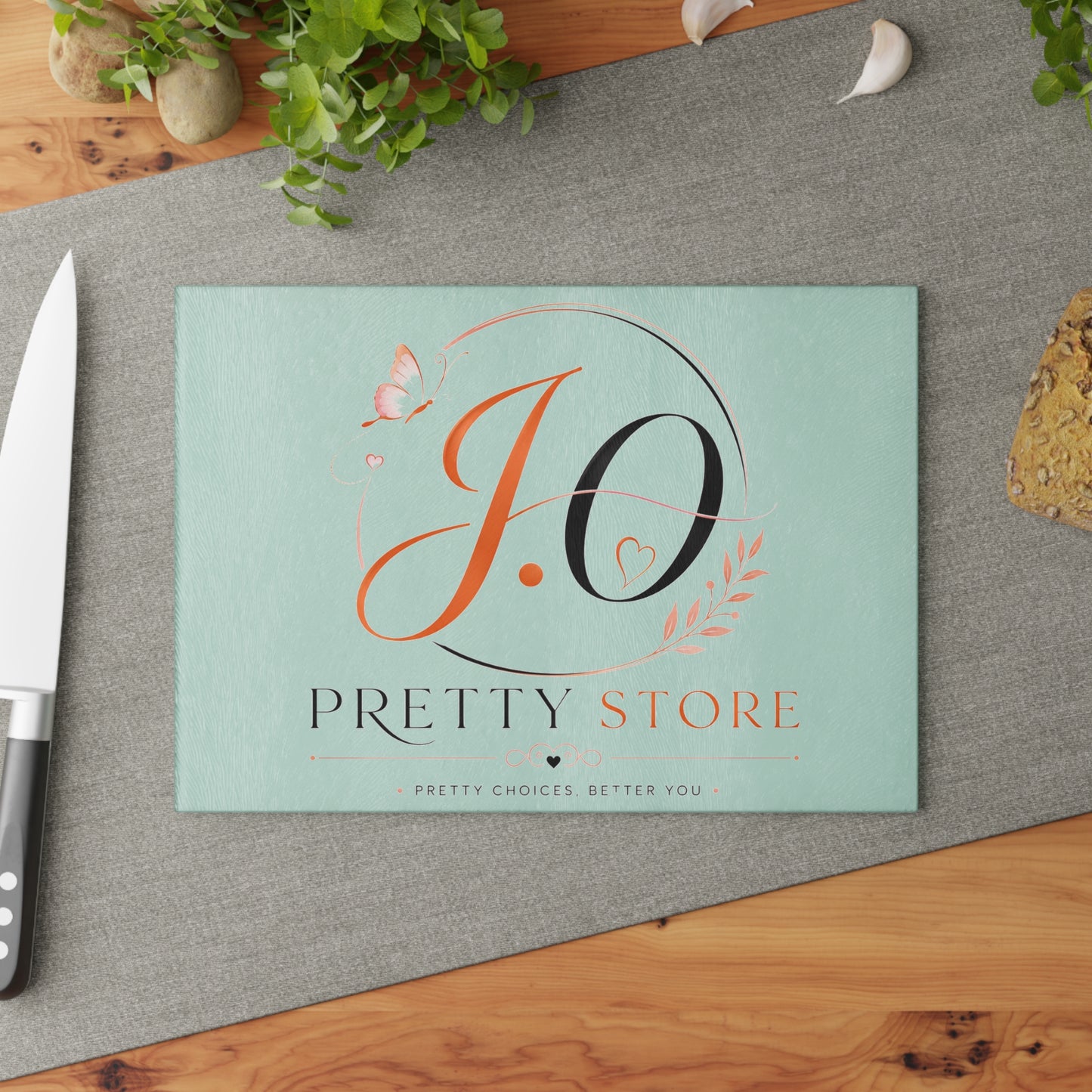 Merch Wars Product #038 : Custom Graphic Glass Cutting Board V2 by Mme Odneus