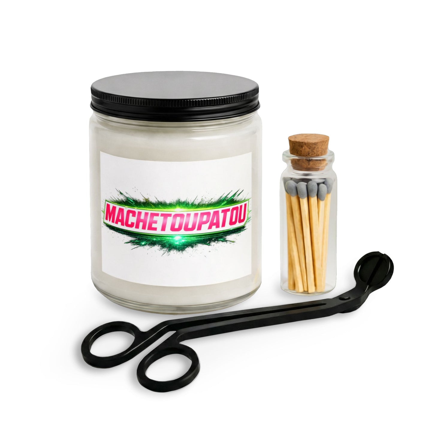 MT TEMPLATE/ USA ONLY/ MERCH WARS/ Candle Set — Scented Jar with Matches & Wick Trimmer #HOME011 - by