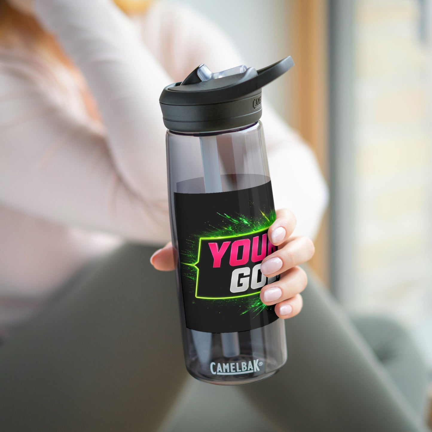 Template Merch Wars Product #025 Custom CamelBak Eddy® Water Bottle — Neon Graphic Design (20oz/25oz)