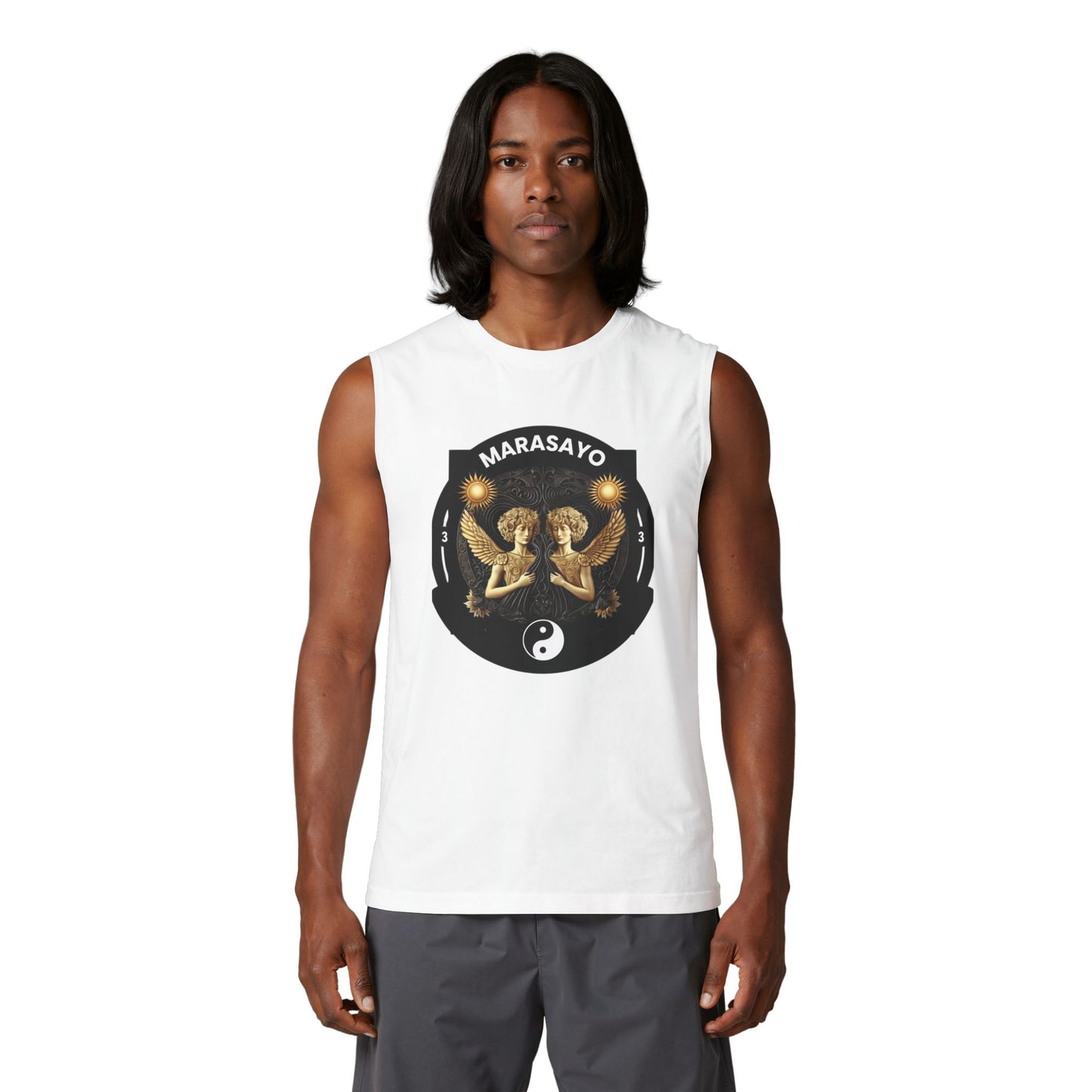 Merch Wars Season 3 Product 008 Graphic Muscle Tank — by Marasa Yo V3