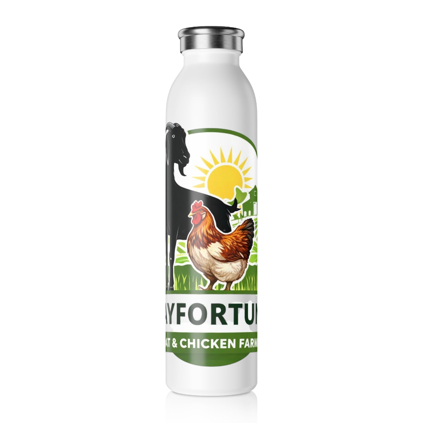 Merch Wars Product #0028 Slim Water Bottle V2  — by Jay Fortune