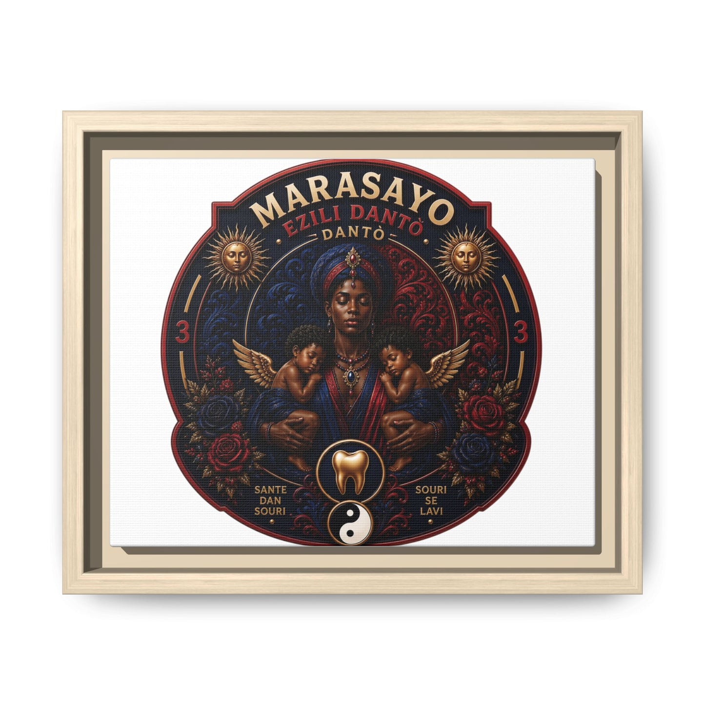 Merch Wars Product 002 : Matte Canvas, Framed (Multi-color) / Desing (3000X2400 px) / Multiple Colors by Marasa Yo V3