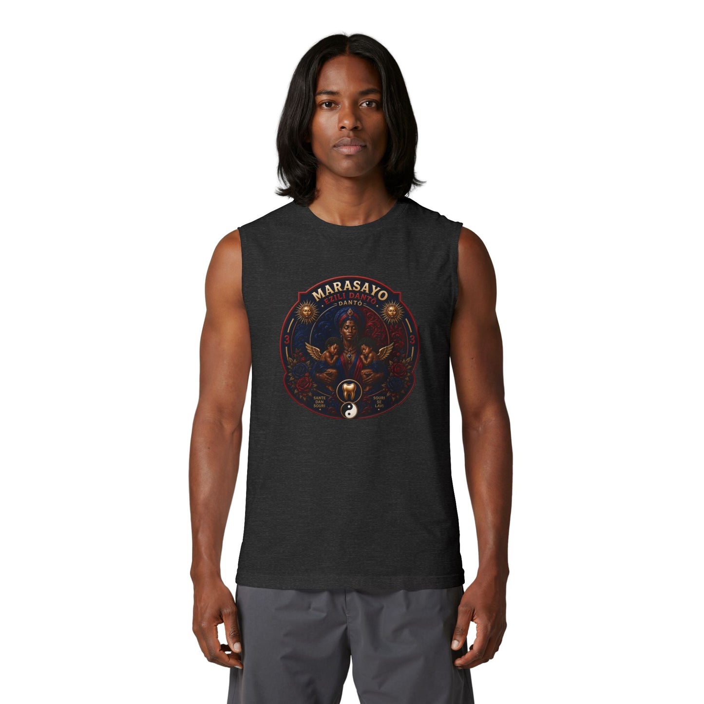 Merch Wars Season 3 Product 008 Graphic Muscle Tank — by Marasa Yo V1
