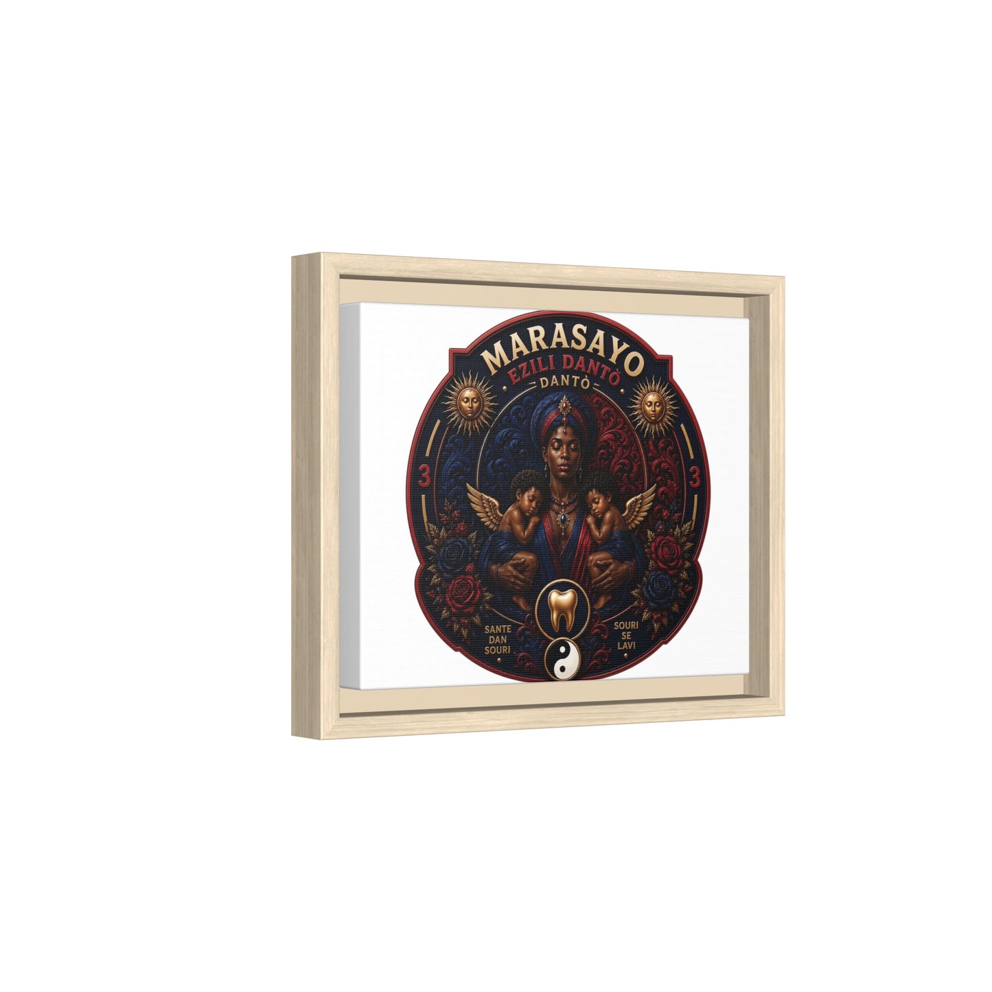 Merch Wars Product 002 : Matte Canvas, Framed (Multi-color) / Desing (3000X2400 px) / Multiple Colors by Marasa Yo V3