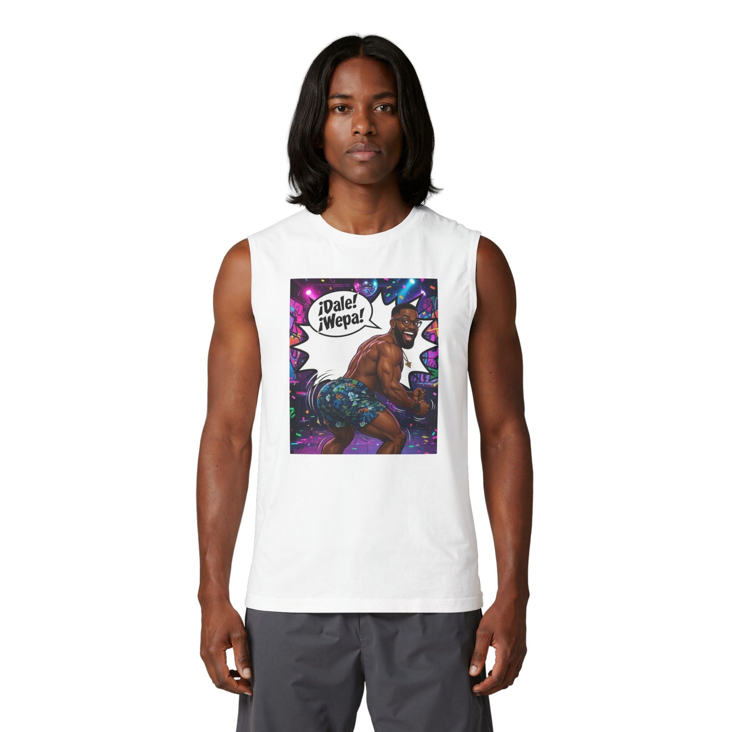 Merch Wars Season 3 Product 008 Graphic Muscle Tank — by El Negro Chocolate V2