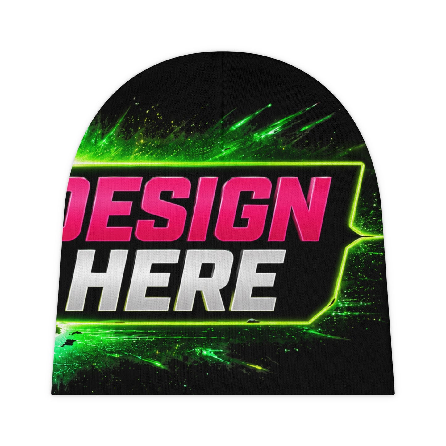 Template Merch Wars Product #035  Baby Beanie - Custom "Design Here" Graphic