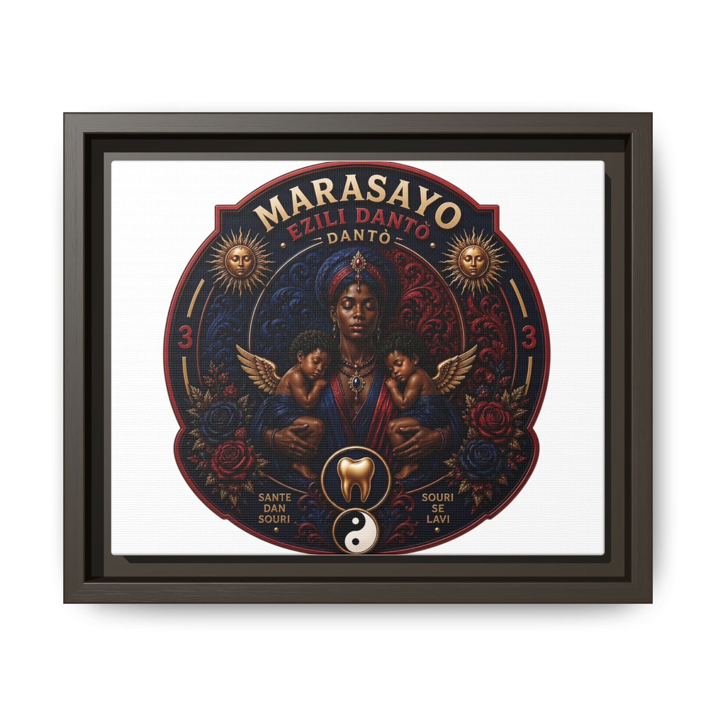 Merch Wars Product 002 : Matte Canvas, Framed (Multi-color) / Desing (3000X2400 px) / Multiple Colors by Marasa Yo V3