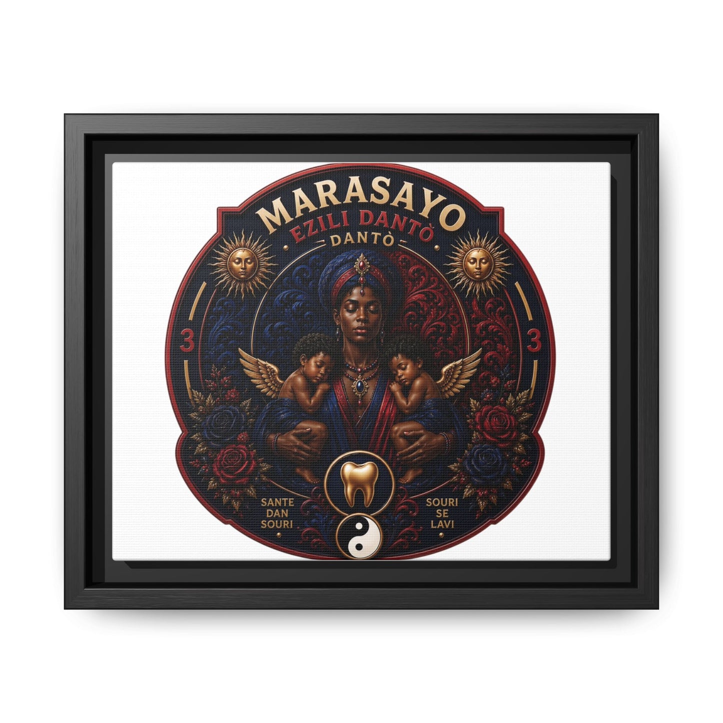 Merch Wars Product 002 : Matte Canvas, Framed (Multi-color) / Desing (3000X2400 px) / Multiple Colors by Marasa Yo V3
