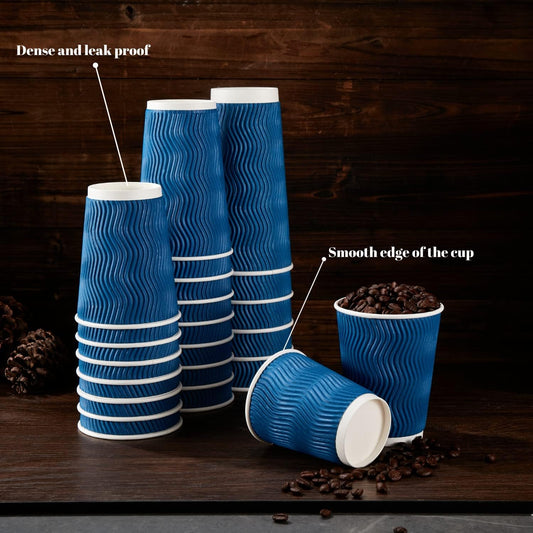 Disposable Insulated Corrugated Paper Cup, 16oz, 90-Pack ($0.297/Unit)